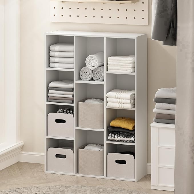 Furinno Reed Closet Organizers and Storage, 11-Cube Closet Organizer, Open by Furinno-FitsYourSpaceFitsYourBudget