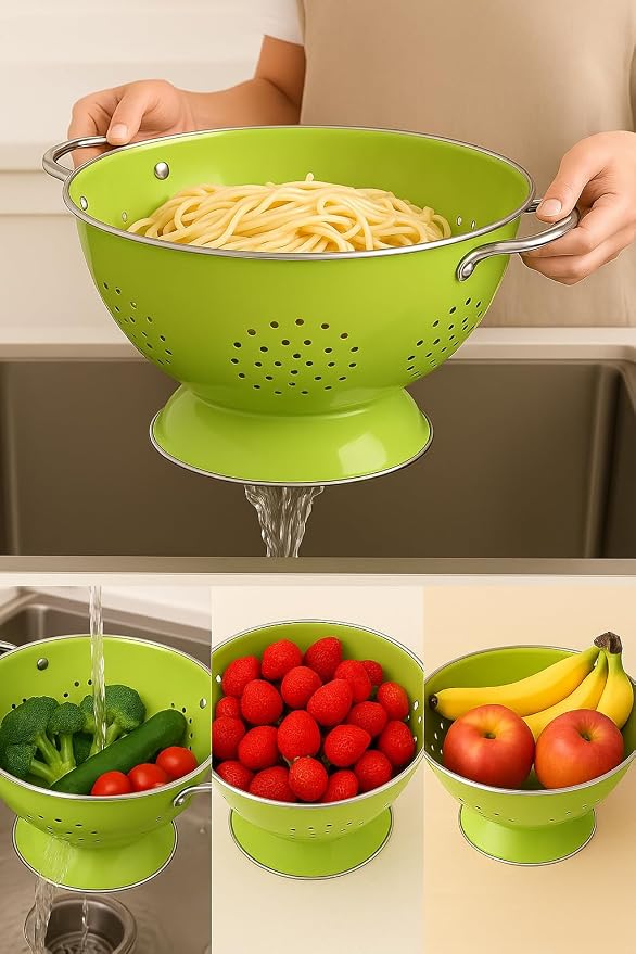 Calypso Basics by Reston Lloyd Powder Coated Enameled Colander, 3 Quart - Image 5