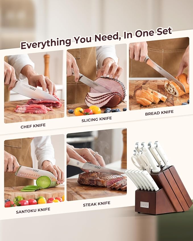 OOU 2026 Master Line 15-Piece German High Carbon Steel Knife Set - Image 5