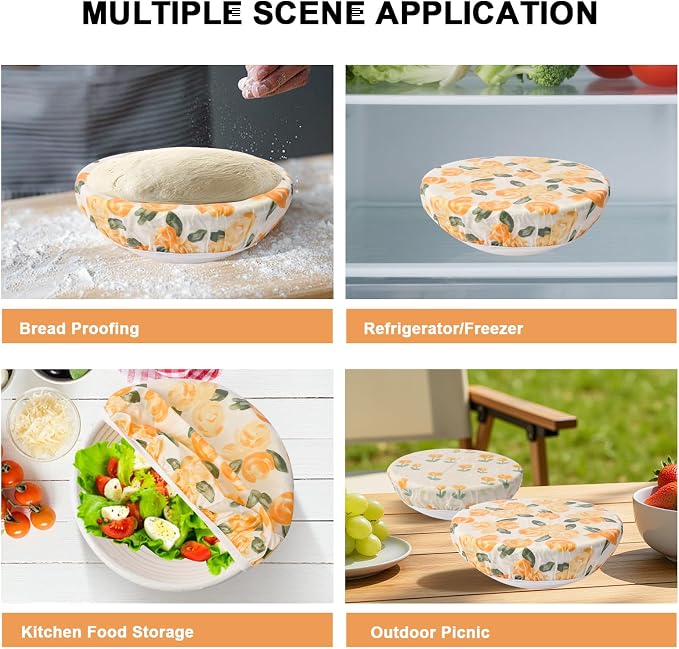 2Pcs Reusable Bowl Covers for Bread Proofing - Image 5