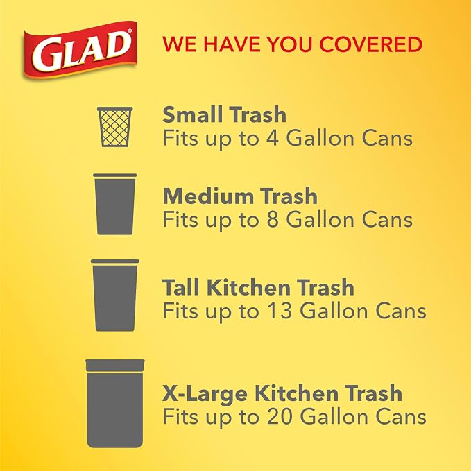 Glad Small Kitchen Drawstring Trash Bags, 4 Gallon, Febreze Sweet Citron & Lime - Image 6
