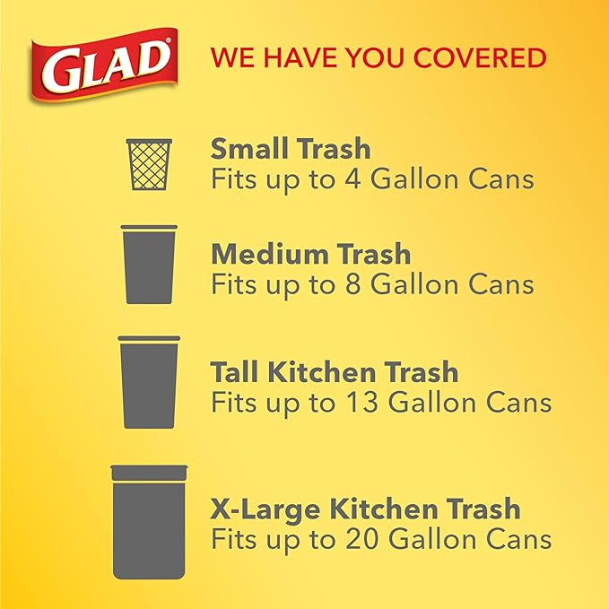 Glad Odorshield Small Drawstring Trash Bags, 4 Gal, Febreze Beachside Breeze - Image 6