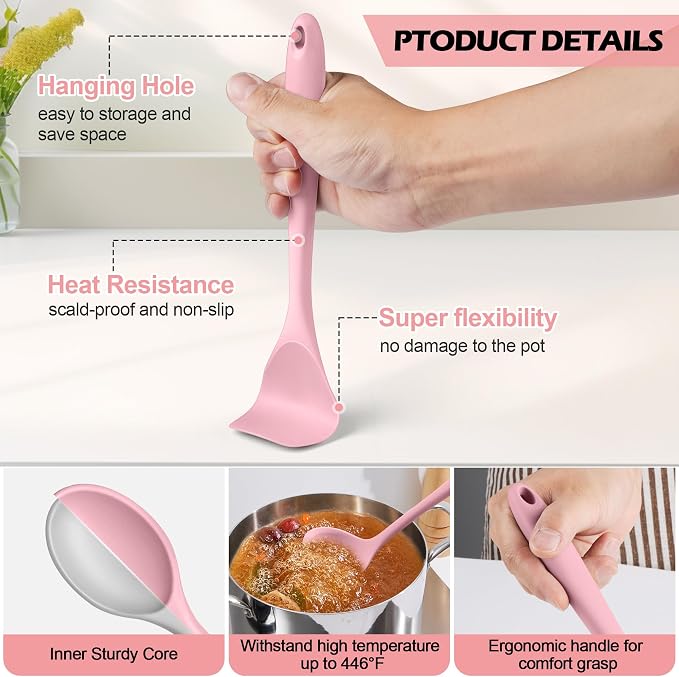 Homikit 15-Piece Kitchen Utensil Set, Silicone Cooking Utensils Spatula Set - Image 3