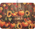 Fall Pumpkin Dish Drying Mat for Kitchen Counter Thanksgiving Autumn Harvest by Unknown