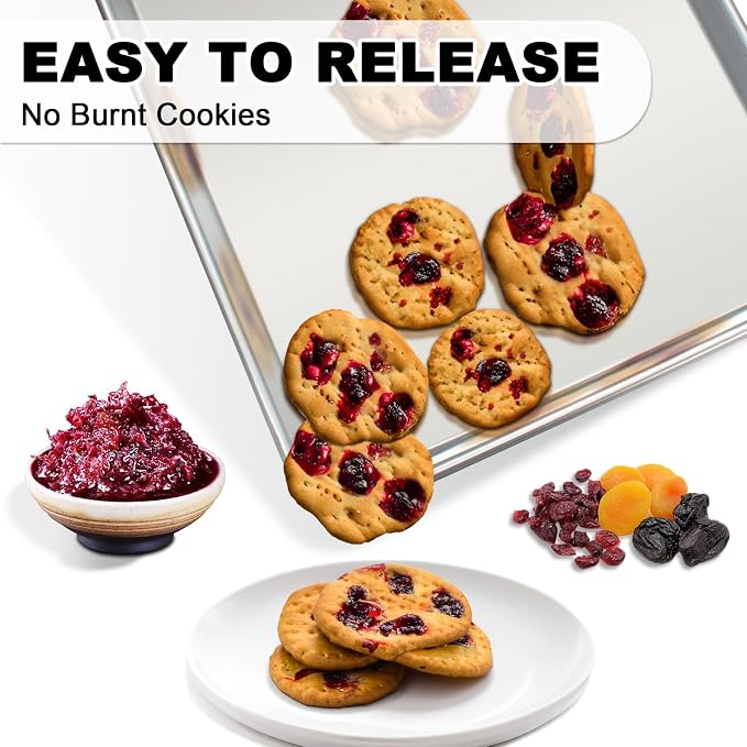 Half Sheet Pans with Rack Set, 18 Inch Commercial Quality Baking Sheet Pan Set - Image 7