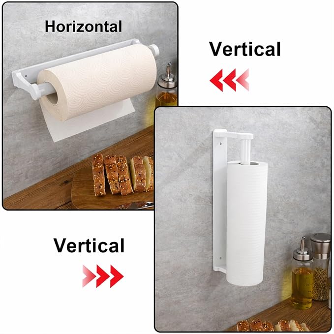 MONEER Kitchen Roll Holder Under Cabinet, Paper Towel Holder, Aluminum Alloy - Image 6