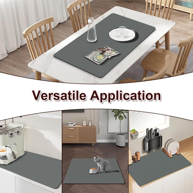 BLESWIN Dish Drying Mat for Kitchen, Coffee Station Matt - Image 6