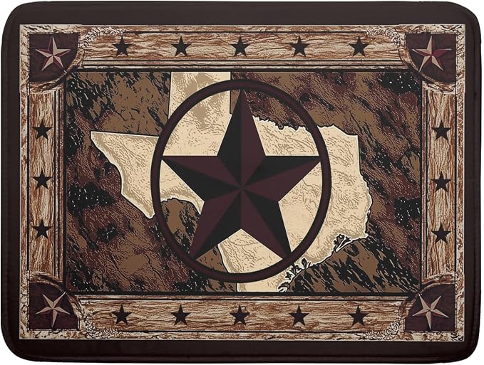 Giwawa Western Texas Star Dish Drying Mat 18"x24", Rustic Primitive Country by Giwawa