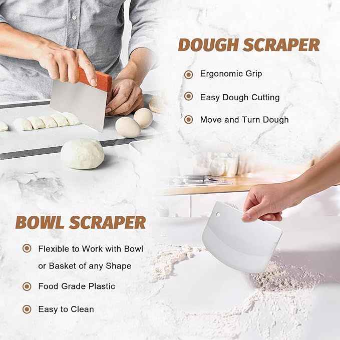 Sourdough Proofing Basket Gift Set, Sourdough Baskets - Image 4