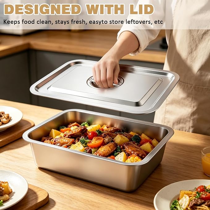 9.2QT Stainless Steel Lasagna Pan - Image 4