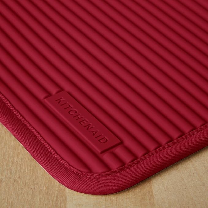 KitchenAid Ribbed Soft Silicone Pot Holder 2-Pack Set, Smoked Paprika Red - Image 3