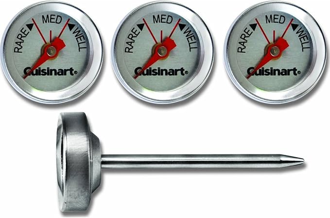 Cuisinart CSG-603 Outdoor Grilling Steak Thermometers, Stainless Steel by Cuisinart