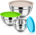 HaWare Mixing Bowls with Airtight Lids, 6-Piece Stainless Steel Salad Bowls by HaWare