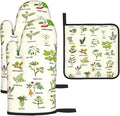 Cute Herbs Botanic Garden Plants Oven Mitts and Pot Holders Sets Heat Resistant by Unknown