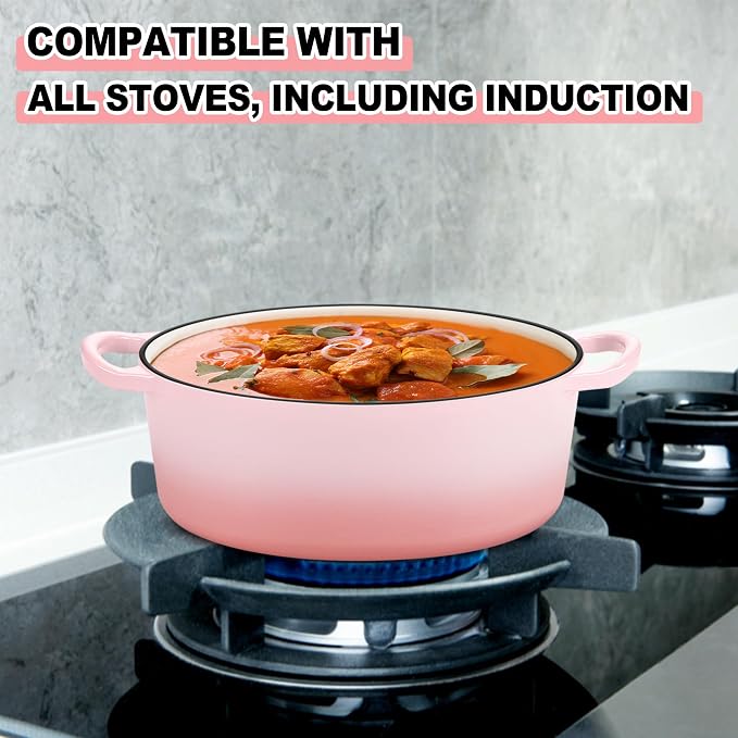 E-far 5QT Oval Dutch Oven Pot - Image 4