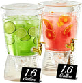 2 Pack Drink Dispenser for Parties 1.6 Gallon, Large 6L Plastic Water Dispenser by Unknown
