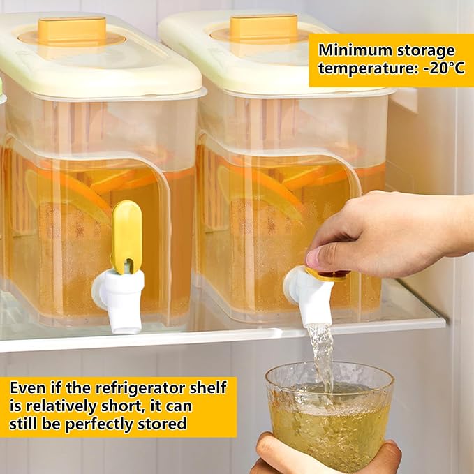 2Pack Drink Dispenser for Fridge 1 Gallon Beverage Liquid Drink Container - Image 3
