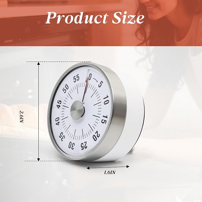 Kitchen Timer for Cooking, Chef Cooking Timer Clock, Visual Timers, 60-Minute - Image 9