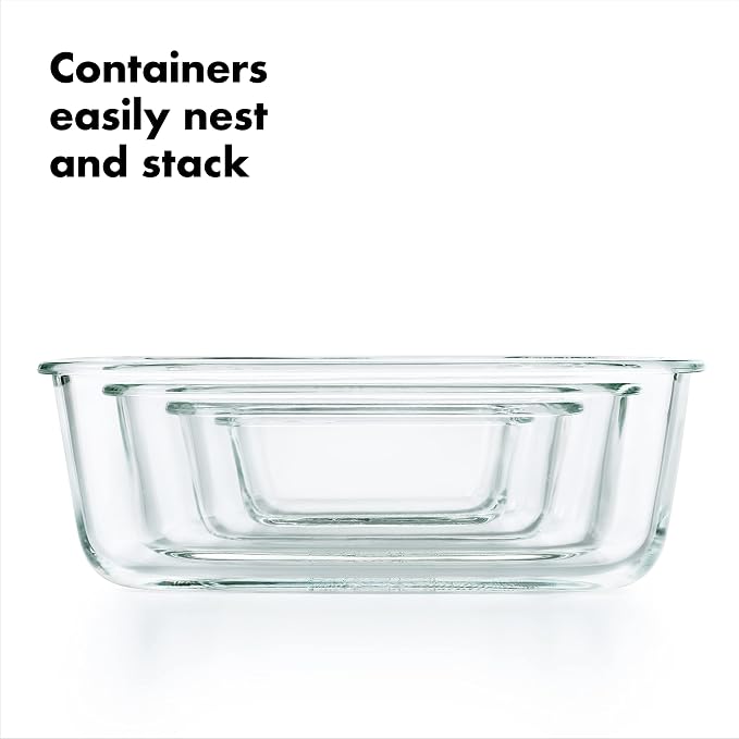 OXO Glass Food Storage Container, 1.6 Cup | Smart Seal | Leakproof | Pack of 2 - Image 5