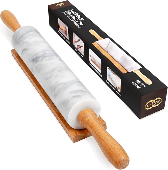 16.7 Inches Marble Rolling Pin for Baking by KAFOOR