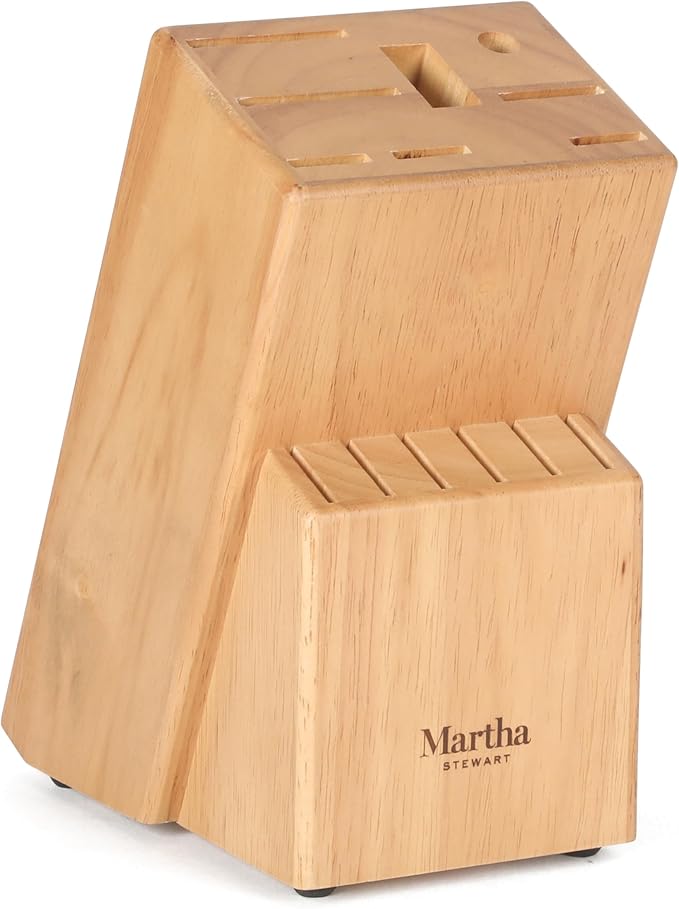 Martha Stewart Austenwood 15-Piece Knife Block Set, German Stainless Steel - Image 8
