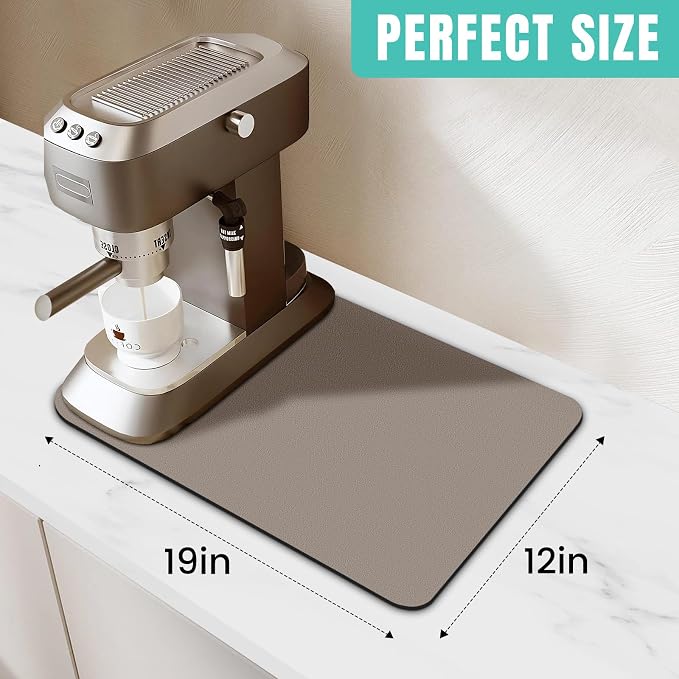 WISELIFE Coffee Mat Super Absorbent Dish Drying Mat Bar Accessories Match - Image 2