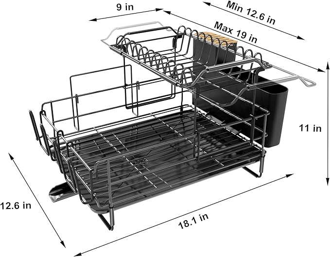 Runnatal 2-Tier Dish Drying Rack - Image 2