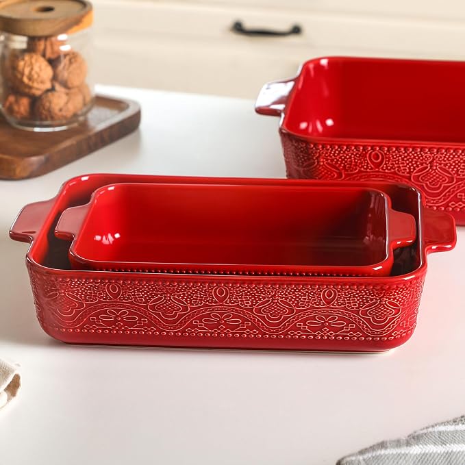 Ceramic Baking Dish Set of 3, Casserole Dishes - Image 6