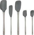 Tovolo Stainless Steel Handled Silicone Spatula Set of 5 Charcoal Gray by Tovolo