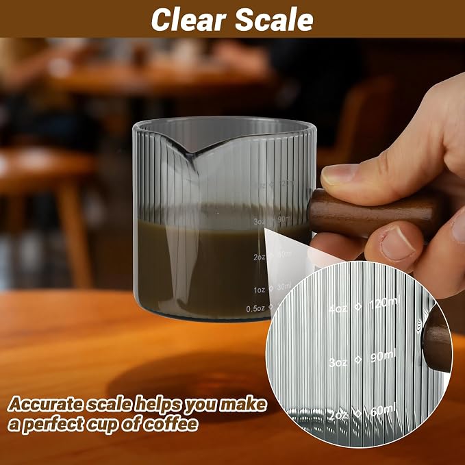Espresso Measuring Cup 4 Oz, Espresso Glass Cups - Image 4