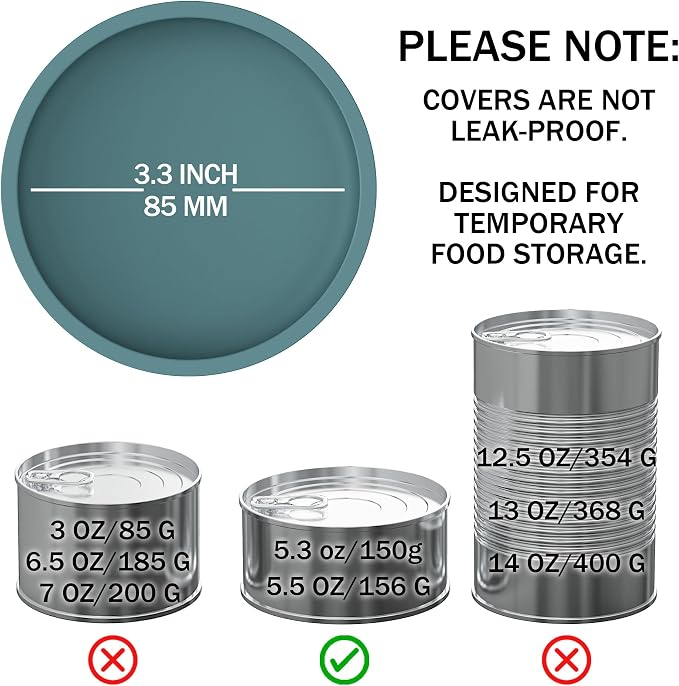 OHMO 2 Pack Pet Food Can Lids, Silicone Pet Food Can Lids Covers - Image 2