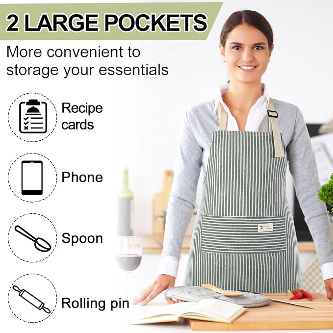 Janmercy 24 Pcs Aprons for Women Men - Image 5