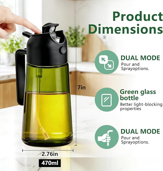 Olive Oil Sprayer & Dispenser Bottle - Image 5