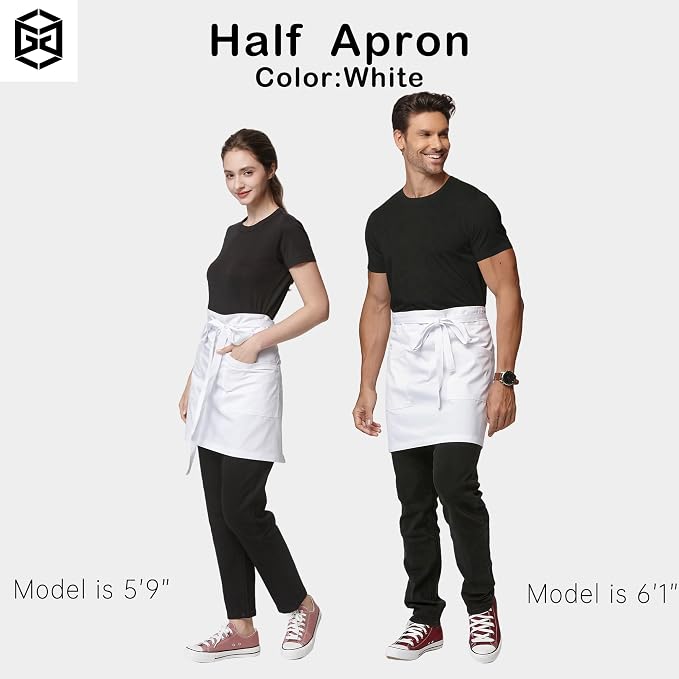 Unisex Waist Apron Half Bistro Apron Server Aprons - Image 4