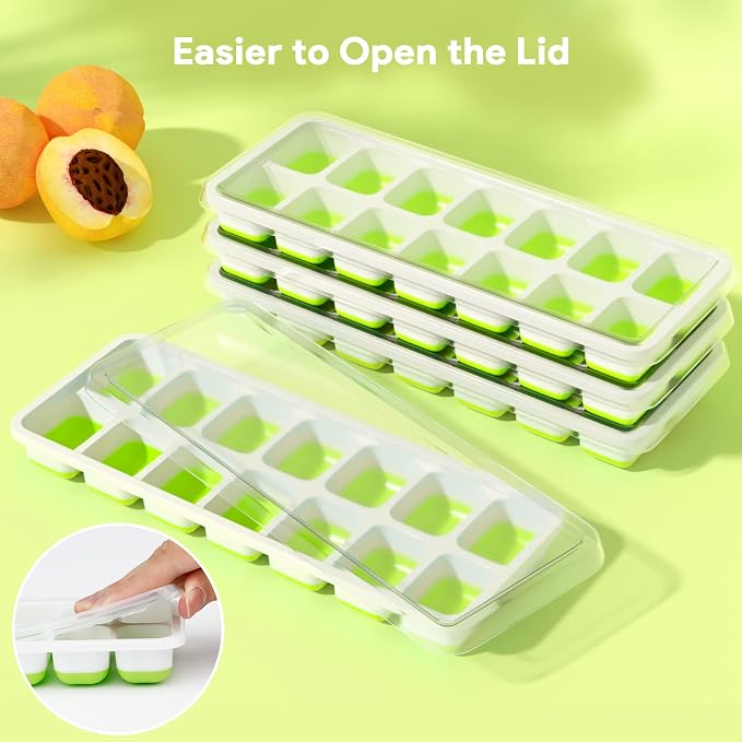 Ice Cube Trays 4 Pack, Airabc Silicone Ice Cube Trays - Image 6