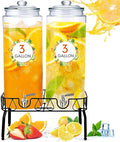 Honeydak 2 Pack 3 Gallon Glass Beverage Dispenser by Honeydak