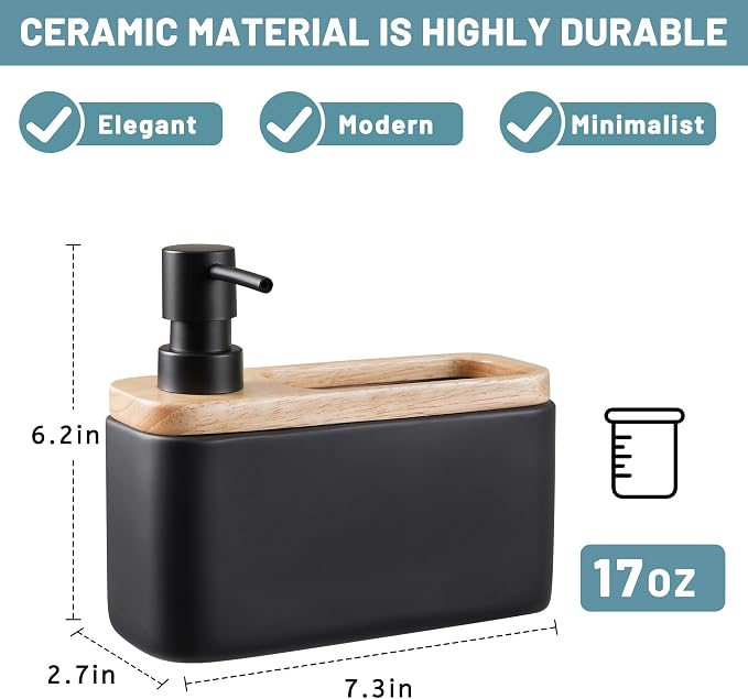 RQYIXI Black Soap Dispenser - Image 2