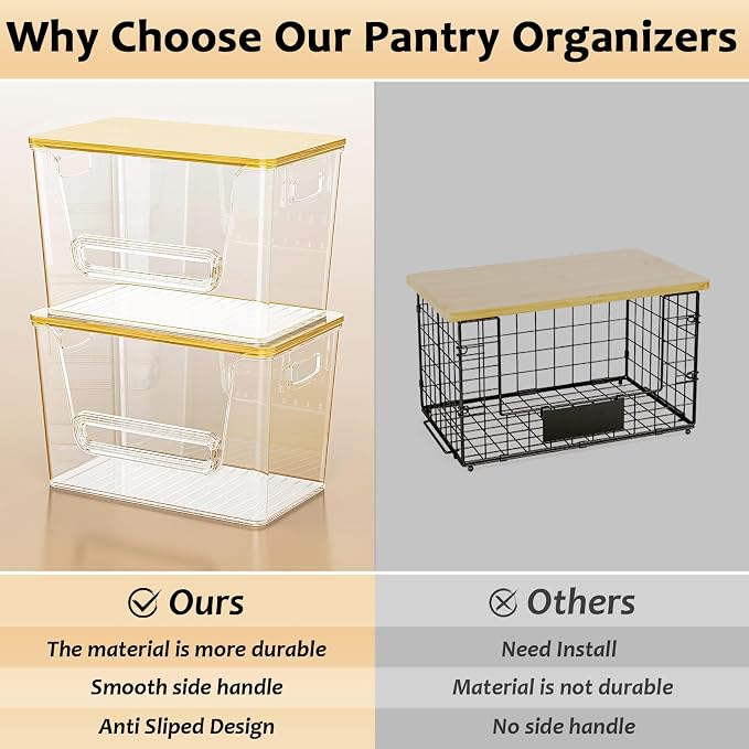 Delamu 3 Pack Pantry Organizers and Storage, Trash Bag Dispenser - Image 4