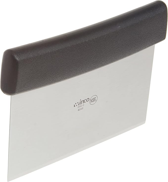 Winco Plastic Handle Winware Stainless Steel Dough Scraper 6 x 3 inches - Image 2