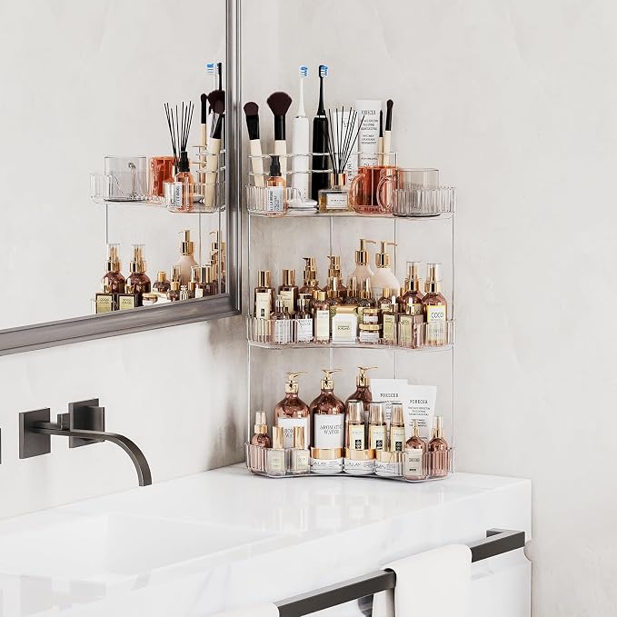Asayuee 3-Tier Corner Bathroom Counter Organizer - Image 3