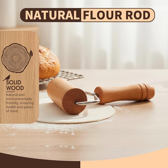 Small Wooden Rolling Pin for Dough Mini Dough Roller - Image 3