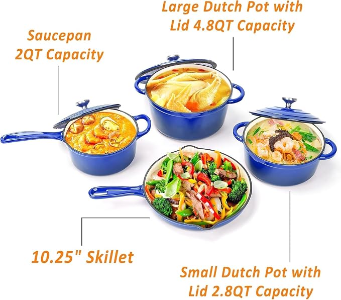 Hisencn Enameled Cast Iron Cookware Set - Image 3