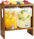 2 PCS 1.2 Gallon Drink Dispenser, Glass Beverage Dispenser by SRRUI