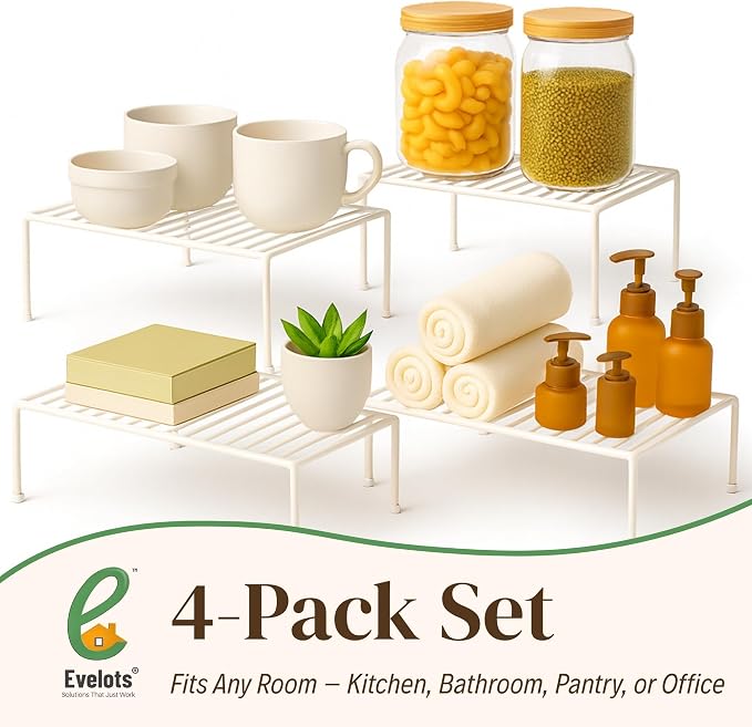 Evelots Kitchen Cabinet Wire Shelf Organizer/Rack - Image 7