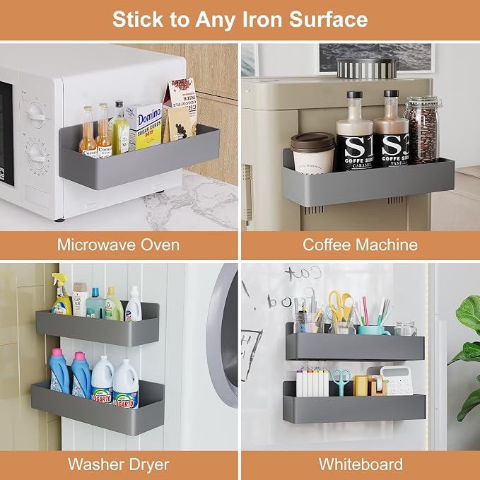 Mystozer Magnetic Spice Rack for Refrigerator, Kitchen Organizer and Storage - Image 6