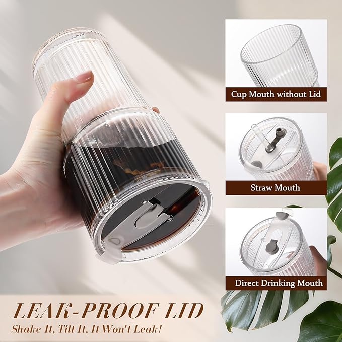 Iced Coffee Cups with Lids: Coffee Bar Accessories - Image 4