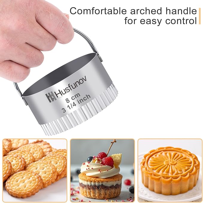 Husfunov Biscuit Cutter Set Wave Cookie Cutters - Image 4