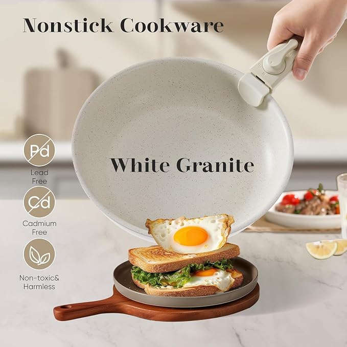 12 Pcs Pots and Pans Set, Non-Stick Pots and Pans Set, - Image 4