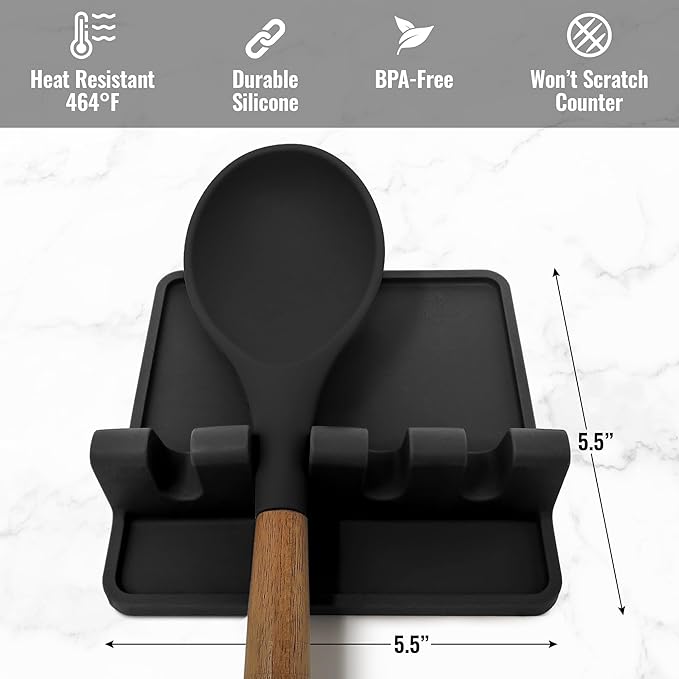 Zulay Kitchen Silicone Utensil Rest - Image 5