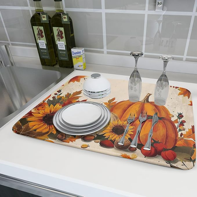 Happy Thanksgiving Day Harvest Dish Drying Mat - Image 6